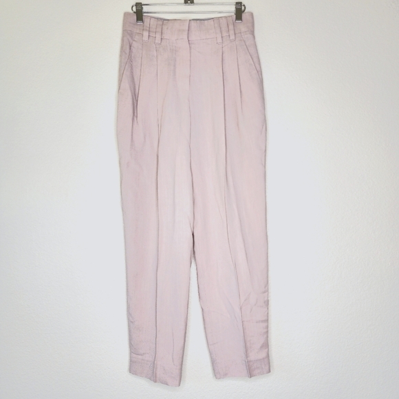 Brunello Cucinelli Bush Linen Blend Pleated Pants 36 - Picture 1 of 8